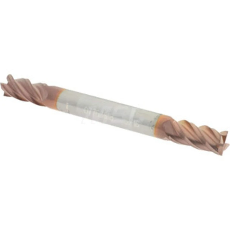 Accupro 3/16, 3/8 LOC, 3/16 Shank Diam, 2 OAL, 4 Flute, Solid Carbide Square End Mill Double End, TiCN Finish, Spiral...